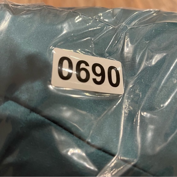 Satin Strapless Corset Back Special Occasion Dress Gown Size 2 Front Slit Green - Picture 10 of 10